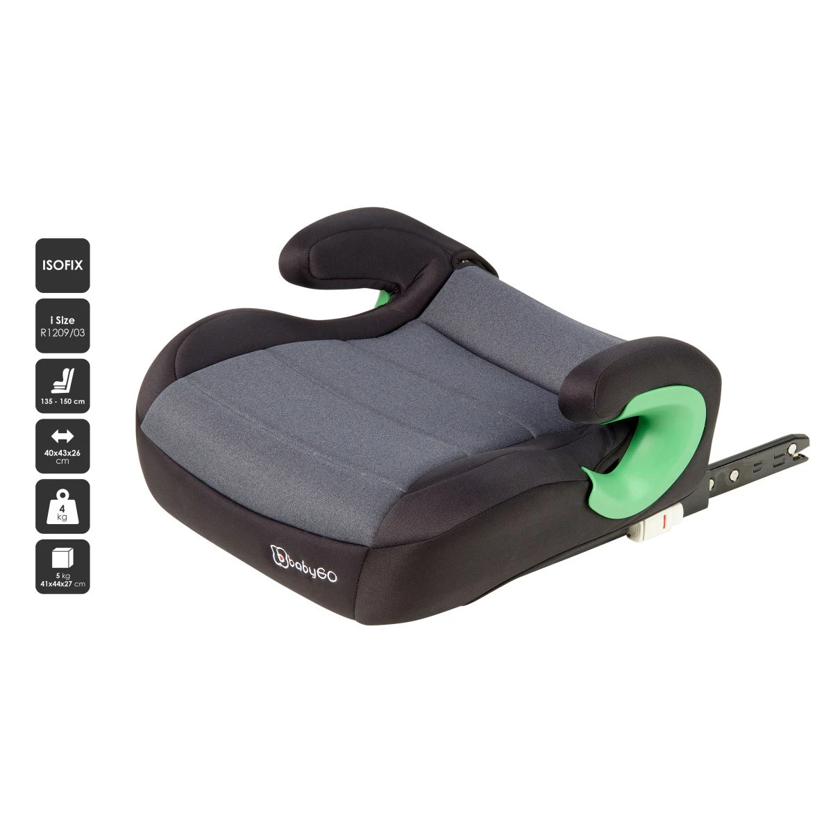 Babygo Bursa III Grey I-Size Booster Zitverhoger 22-36 Kg 3572 2 Babygo Bursa III Grey I-Size Booster Zitverhoger 22-36 Kg 3572 - Afbeelding 2