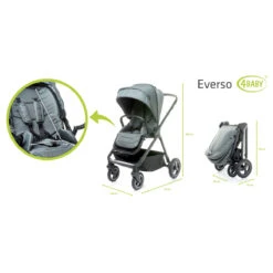 4Baby Everso Black Wandelwagen -Kinderwagen Winkel 4baby everso grey wandelwagen 13 1