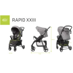 4Baby Rapid XXIII Grey Melange Wandelwagen -Kinderwagen Winkel 4baby rapid grey melange wandelwagen 12