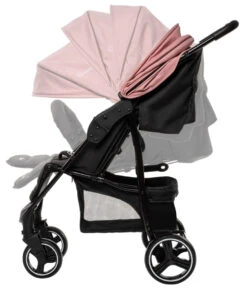 Babygo Basket Pink Melange Wandelwagen 6403 -Kinderwagen Winkel Babygo Basket Pink Melange Wandelwagen 6403 2