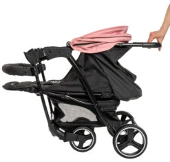 Babygo Basket Pink Melange Wandelwagen 6403 -Kinderwagen Winkel Babygo Basket Pink Melange Wandelwagen 6403 3