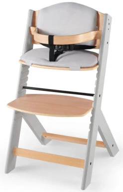 Kinderkraft Enock Grijs/Naturel Houten Kinderstoel Met Zitverkleiner KHENOC0PGRY0000 -Kinderwagen Winkel Kinderkraft Enock Grey Kinderstoel met Zitverkleiner KHENOC0PGRY0000 2