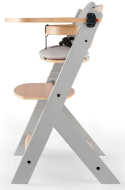 Kinderkraft Enock Grijs/Naturel Houten Kinderstoel Met Zitverkleiner KHENOC0PGRY0000 -Kinderwagen Winkel Kinderkraft Enock Grey Kinderstoel met Zitverkleiner KHENOC0PGRY0000 3