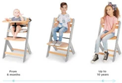 Kinderkraft Enock Grijs/Naturel Houten Kinderstoel Met Zitverkleiner KHENOC0PGRY0000 -Kinderwagen Winkel Kinderkraft Enock Grey Kinderstoel met Zitverkleiner KHENOC0PGRY0000 6