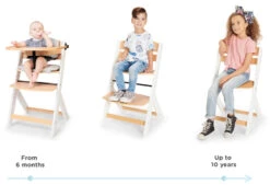 Kinderkraft Enock Wit/Naturel Houten Kinderstoel Met Zitverkleiner KHENOC0PWHT0000 -Kinderwagen Winkel Kinderkraft Enock White Kinderstoel met Zitverkleiner KHENOC0PWHT0000 6