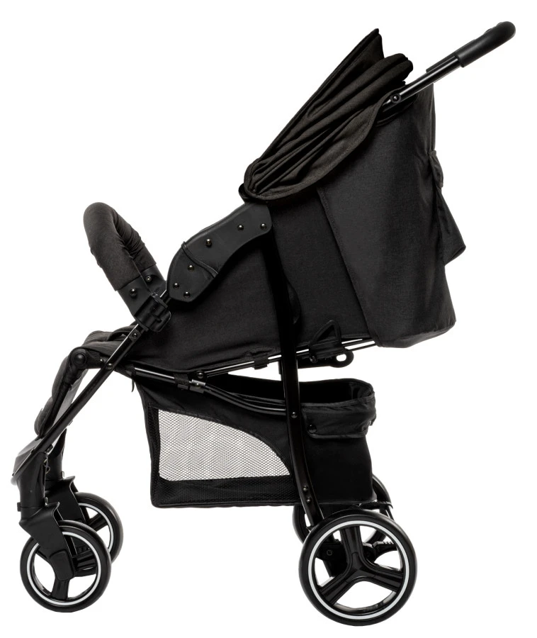 Babygo Basket Dark Grey Melange Wandelwagen Incl. Autostoel 64011 3 Babygo Basket Dark Grey Melange Wandelwagen Incl. Autostoel 64011 - Afbeelding 3