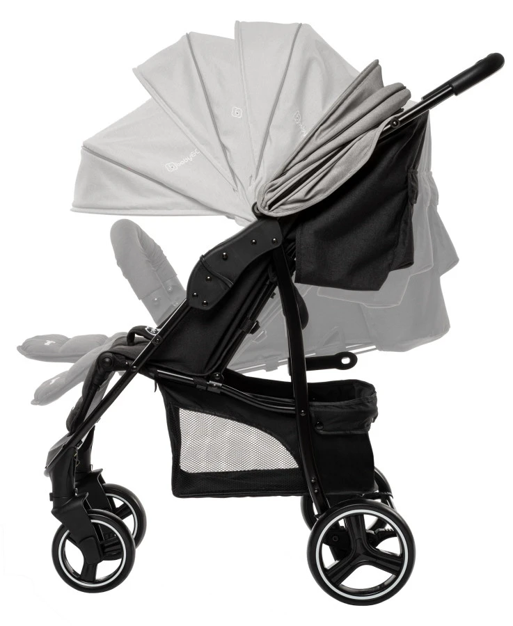 Babygo Basket Dark Grey Melange Wandelwagen Incl. Autostoel 64011 4 Babygo Basket Dark Grey Melange Wandelwagen Incl. Autostoel 64011 - Afbeelding 4