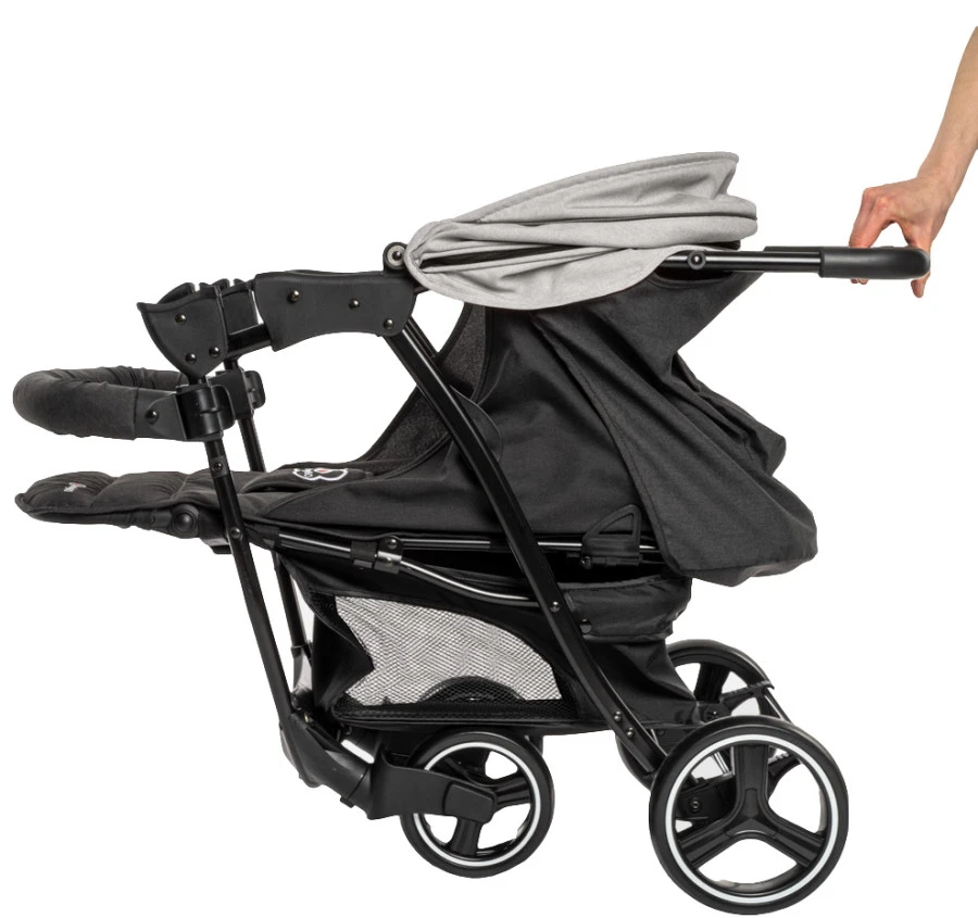 Babygo Basket Dark Grey Melange Wandelwagen Incl. Autostoel 64011 7 Babygo Basket Dark Grey Melange Wandelwagen Incl. Autostoel 64011 - Afbeelding 7