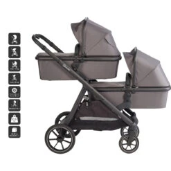 Babygo Duo Grey Tandem Kinderwagen 7801 -Kinderwagen Winkel babygo duo grey tandem kinderwagen 7801 16 1