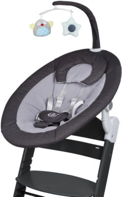 Babygo Homey Set Black Babyschommel En Kinderstoel 19013 -Kinderwagen Winkel babygo homey set dark greyblack babyschommel en kinderstoel 19013 3