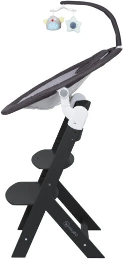 Babygo Homey Set Black Babyschommel En Kinderstoel 19013 -Kinderwagen Winkel babygo homey set dark greyblack babyschommel en kinderstoel 19013 4