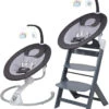 Babygo Homey Set Black/Grey Babyschommel En Kinderstoel 19012