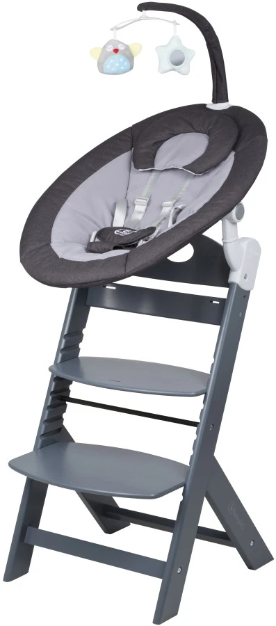 Babygo Homey Set Black/Grey Babyschommel En Kinderstoel 19012 2 Babygo Homey Set Black/Grey Babyschommel En Kinderstoel 19012 - Afbeelding 2