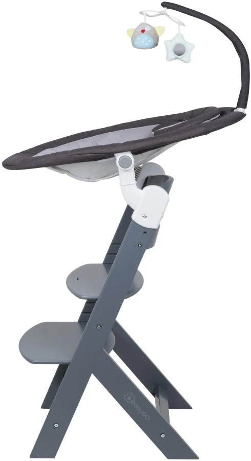 Babygo Homey Set Black/Grey Babyschommel En Kinderstoel 19012 5 Babygo Homey Set Black/Grey Babyschommel En Kinderstoel 19012 - Afbeelding 5