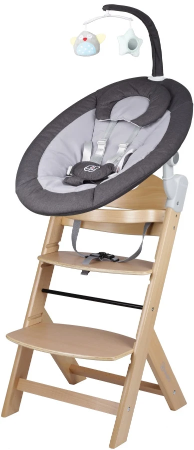 Babygo Homey Set Black/Nature Babyschommel En Kinderstoel 19011 2 Babygo Homey Set Black/Nature Babyschommel En Kinderstoel 19011 - Afbeelding 2