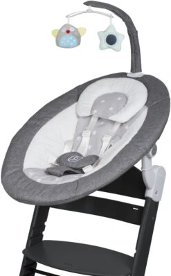 Babygo Homey Set Grey/Black Babyschommel En Kinderstoel 19023 -Kinderwagen Winkel babygo homey set greyblack babyschommel en kinderstoel 19023 3