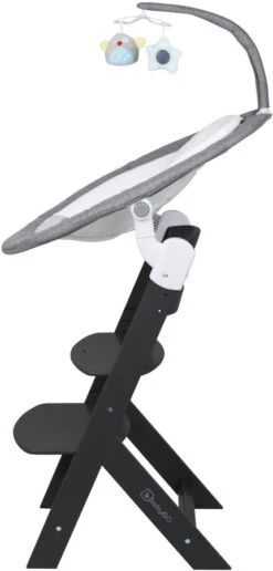 Babygo Homey Set Grey/Black Babyschommel En Kinderstoel 19023 -Kinderwagen Winkel babygo homey set greyblack babyschommel en kinderstoel 19023 4