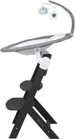 Babygo Homey Set Grey/Black Babyschommel En Kinderstoel 19023 -Kinderwagen Winkel babygo homey set greyblack babyschommel en kinderstoel 19023 5