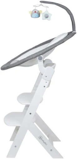 Babygo Homey Set Grey/White Babyschommel En Kinderstoel 19024 -Kinderwagen Winkel babygo homey set greywhite babyschommel en kinderstoel 19024 4
