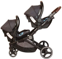Babygo Twinner Grey Tandem Duowagen Incl. 2 Autostoelen -Kinderwagen Winkel babygo twinner grey tandem duowagen 7501 2 1