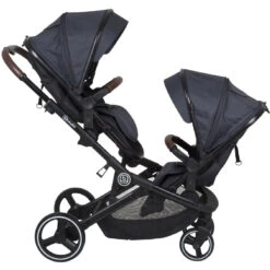 Babygo Twinner Grey Tandem Duowagen Incl. 2 Autostoelen -Kinderwagen Winkel babygo twinner tandem duowagen 11 2 1