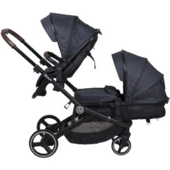 Babygo Twinner Grey Tandem Duowagen Incl. 2 Autostoelen -Kinderwagen Winkel babygo twinner tandem duowagen 17 2 1