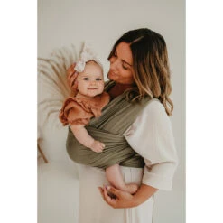 Babylonia Tricot-Slen Bamboo Khaki Green Draagdoek BDDTSB_1_707 -Kinderwagen Winkel bddtsb 707 01 lr