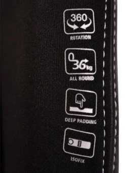 Cangaroo Pilot Light Grey Leather SPS Isofix 360° 0-36 Kg Autostoel Met Zonnekap -Kinderwagen Winkel cangaroo pilot light grey leather sps isofix 360 0 36 kg autostoel met zonnekap 16