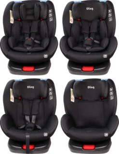 Ding Cruz Black 360° Isofix Autostoel 0-36kg DI-101919 -Kinderwagen Winkel di 101919 ding cruz black 4options 1