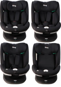 Ding Mace Black 360° I-Size Autostoel 0-36kg DI-111916 -Kinderwagen Winkel di 111916 ding mace black 05