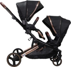 Ding Amigo Black/Rose Tandem Duowagen DI-191706 -Kinderwagen Winkel ding amigo black rose tandem duowagen di 191706 2