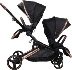 Ding Amigo Black/Rose Tandem Duowagen DI-191706 -Kinderwagen Winkel ding amigo black rose tandem duowagen di 191706 4
