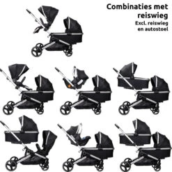 Ding Amigo Black/Silver Tandem Duowagen DI-191704 28 Ding Amigo Black/Silver Tandem Duowagen DI-191704 -Kinderwagen Winkel ding amigo black silver tandem duowagen di 191704 1