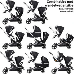 Ding Amigo Black/Silver Tandem Duowagen DI-191704 30 Ding Amigo Black/Silver Tandem Duowagen DI-191704 -Kinderwagen Winkel ding amigo black silver tandem duowagen di 191704 2