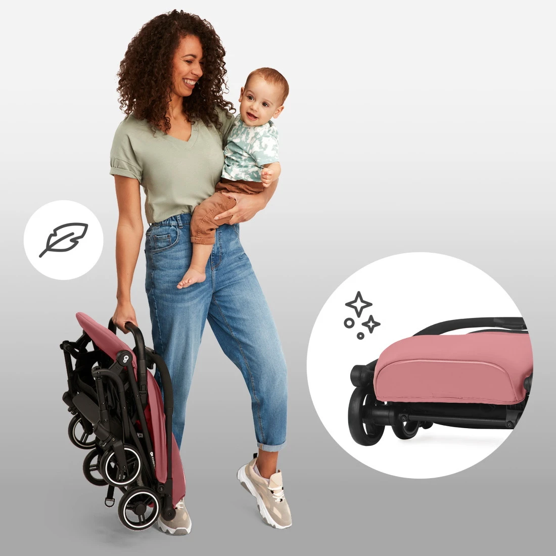Kinderkraft Indy 2 Dhalia Pink Wandelwagen KSINDY00PNK0000 8 Kinderkraft Indy 2 Dhalia Pink Wandelwagen KSINDY00PNK0000 - Afbeelding 8