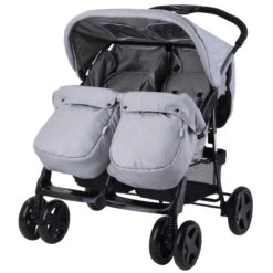 Lorelli Twin Cool Grey Duowagen Incl. Luiertas 1002007-2386 -Kinderwagen Winkel lorelli twin cool grey duowagen incl. luiertas 1002007 2386 1