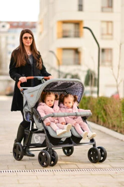 Lorelli Twin Cool Grey Duowagen Incl. Luiertas 1002007-2386 -Kinderwagen Winkel lorelli twin duowagen 14