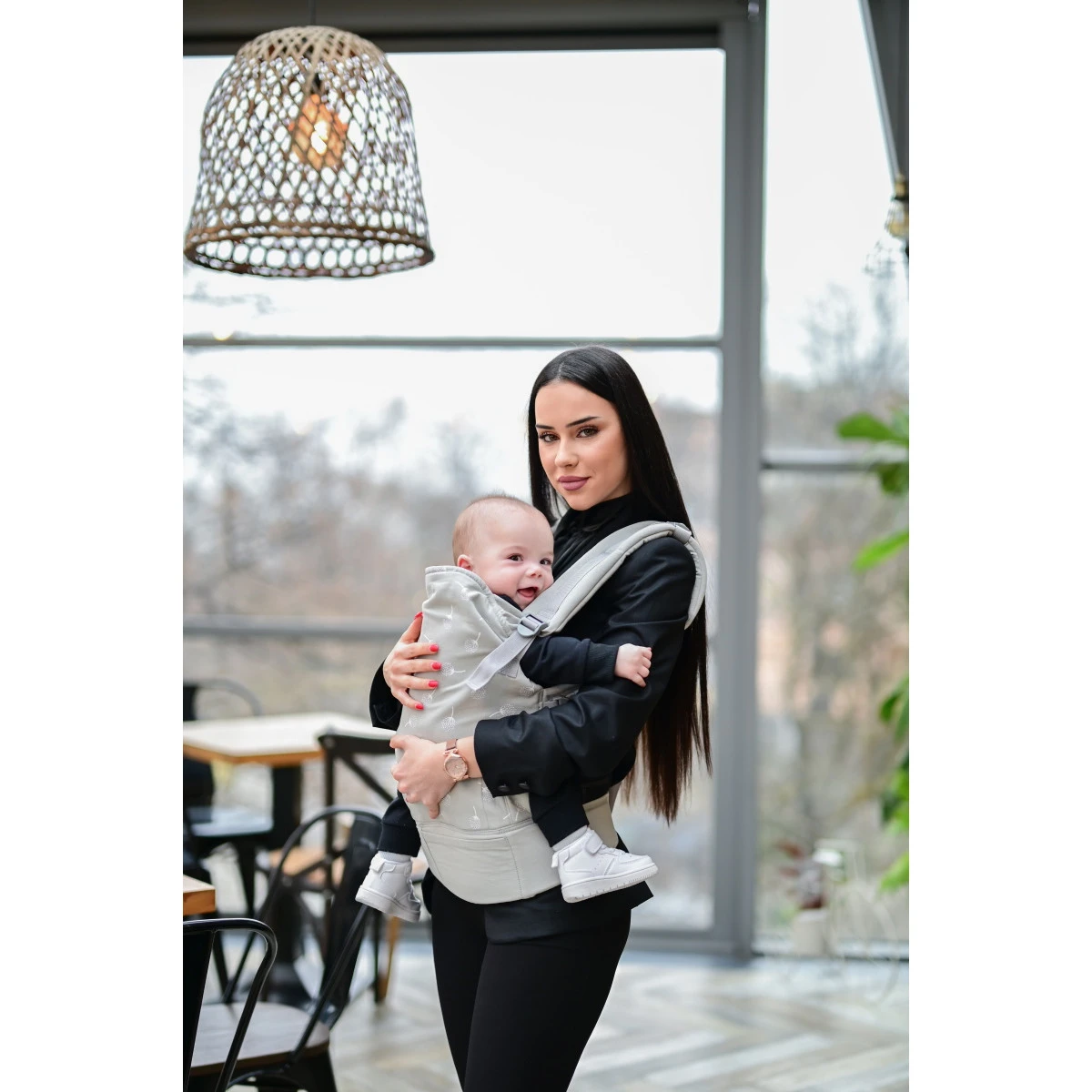 Lorelli Wally Grey Floral Ergonomische Draagzak 1001016-0001 4 Lorelli Wally Grey Floral Ergonomische Draagzak 1001016-0001 - Afbeelding 4