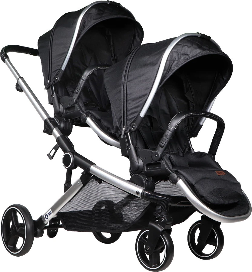 Ding Amigo Black/Silver Tandem Duowagen DI-191704 1 Ding Amigo Black/Silver Tandem Duowagen DI-191704