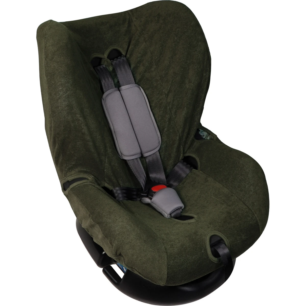 MamaLoes Badstof Groen Groep 1+ Autostoelhoes ML010702 2 MamaLoes Badstof Groen Groep 1+ Autostoelhoes ML010702 - Afbeelding 2