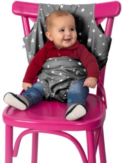 Sevibaby Grijs Textiel Travel Chair 152-13 6 Sevibaby Grijs Textiel Travel Chair 152-13 -Kinderwagen Winkel sevibaby grijstextiel stoelverhoger 152 13 1